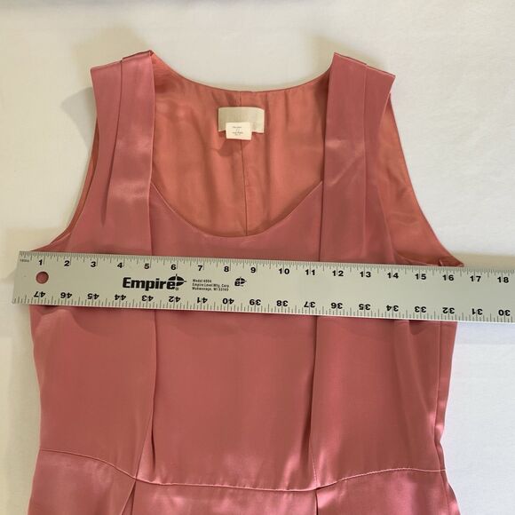 J Crew Dress Women 6 Pink 100% Silk Satin Barbiecore Preppy Twee Wedding Guest - Picture 7 of 9